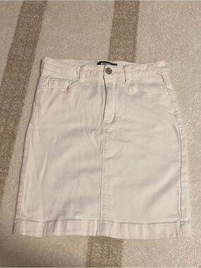 Missguided White Denim Skirt